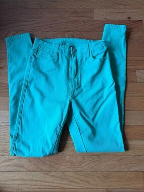 Turquoise Skinny Women's Pants - Casual Stretch Fit